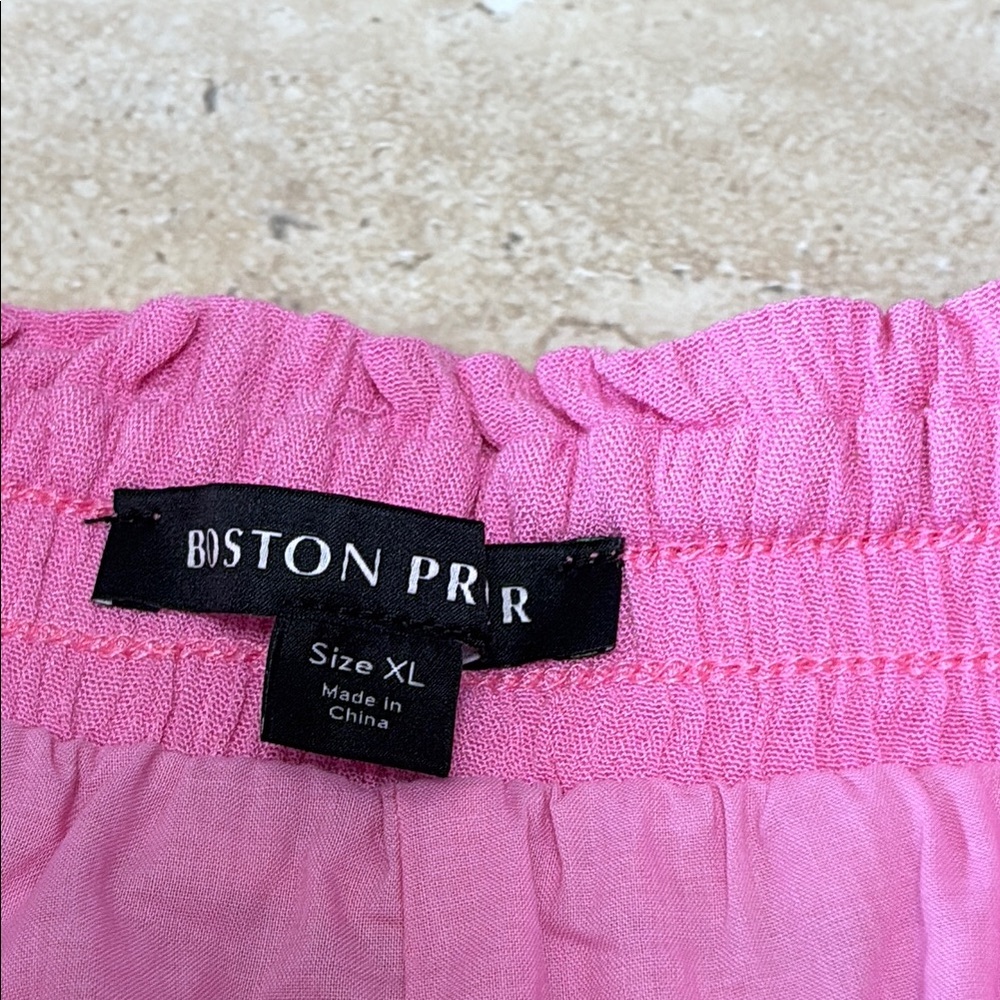 NWOT Boston Proper 2 Piece Pink Short Set with Elastic Waist - Picture 7 of 15